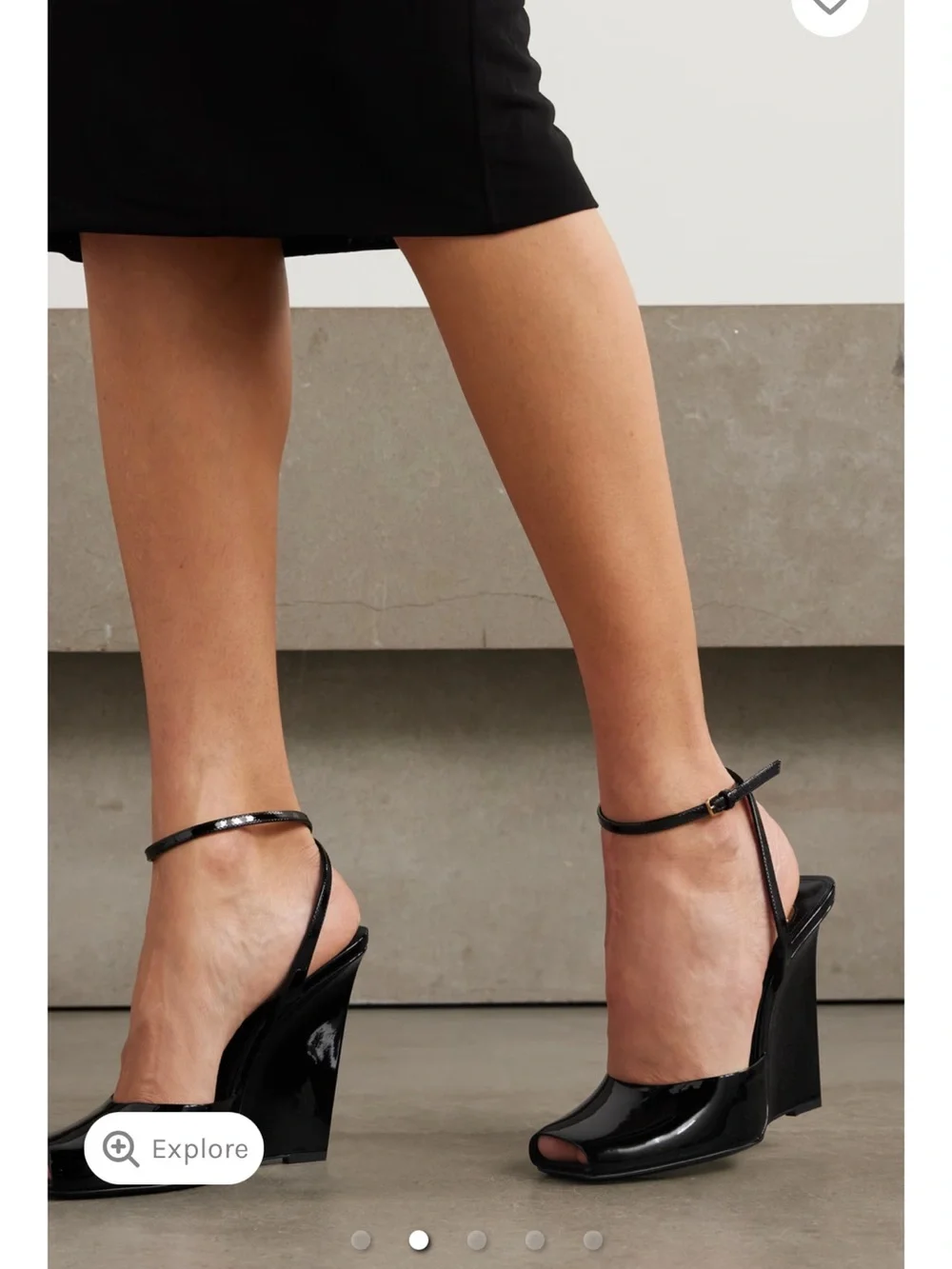 Saint Laurent orhand peep toe Wedge Ankle-Strap Pumps